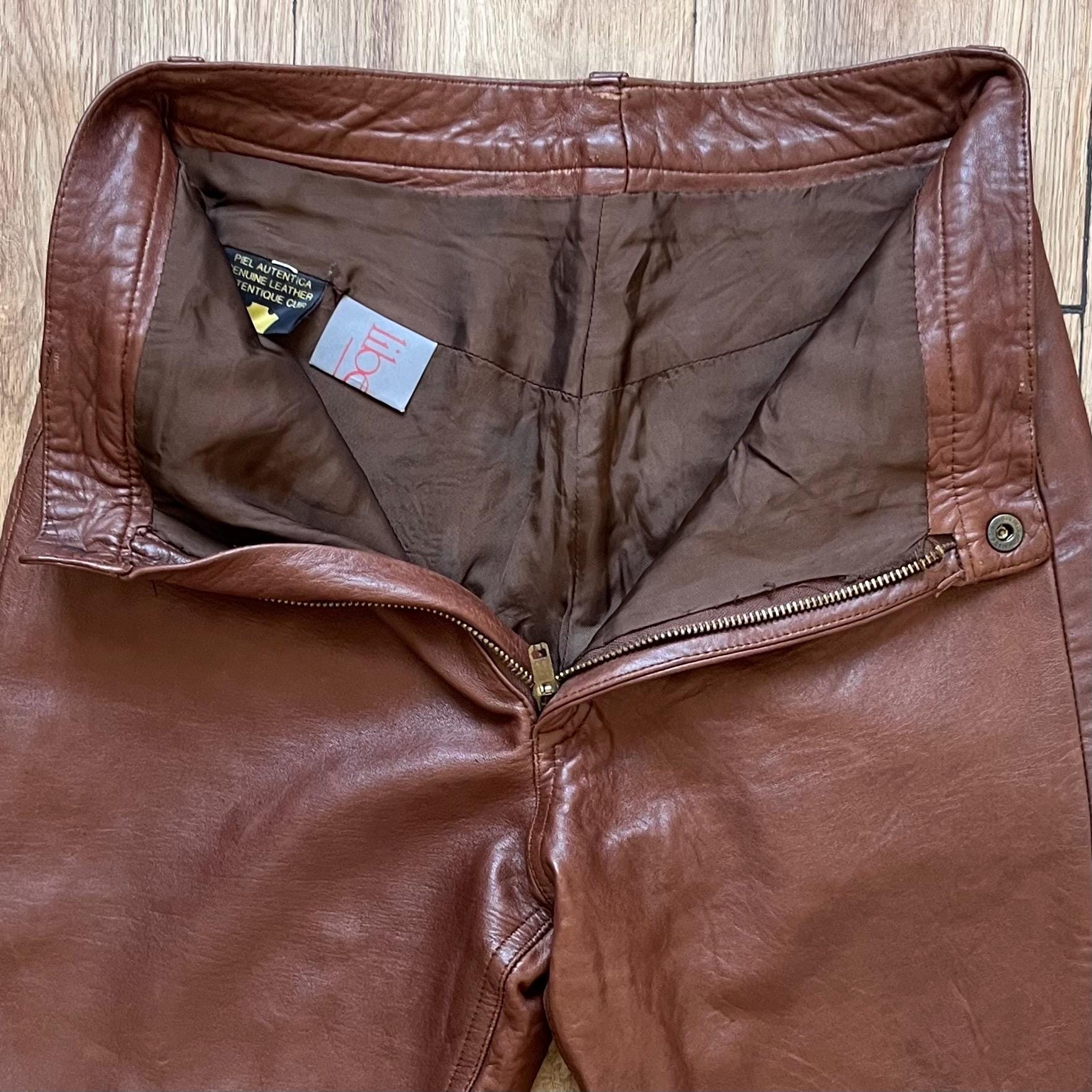 パンツ Unknown Vintage Leather Pants Vintage Leather Pants - Etsy