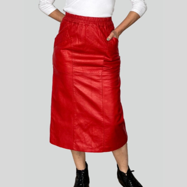 Leather Pencil Skirt - Etsy