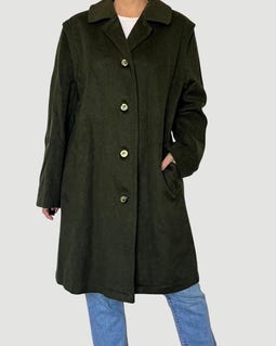 TIROLER LODEN ローデンコート Vintage Tiroler Loden Wool Coat: Salko Austrian Green Cloak, Size