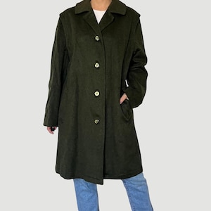 Vintage Tiroler Loden Wool Coat: Salko Austrian Green Cloak, Size