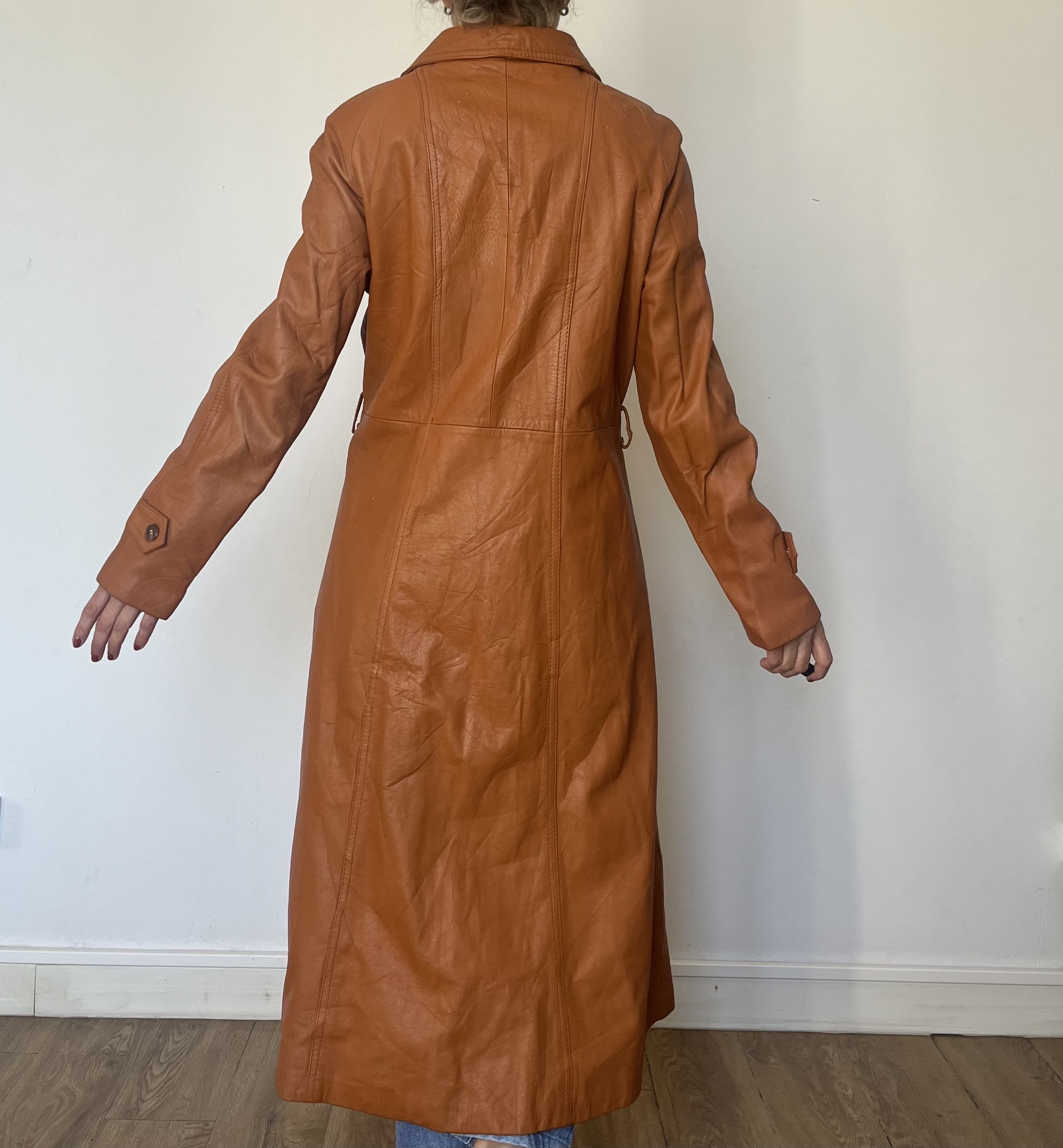 ジャケット・アウター vintage real leather long trench coat 70s Vintage Leather Trench Coat – StudioSuits