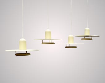 Mid century small Ivory Lyfa ceiling lamp | Danish Design Pendel - Scandinavian design | Vintage Hanging Lamp | 70s Lamp