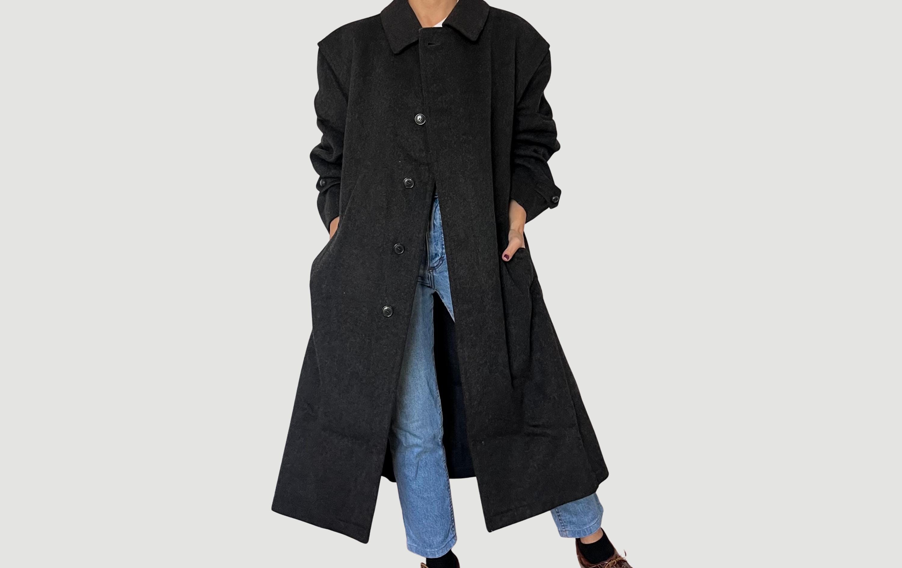 Vintage Salko Austrian Wool Coat: Tiroler Loden Gray Overcoat
