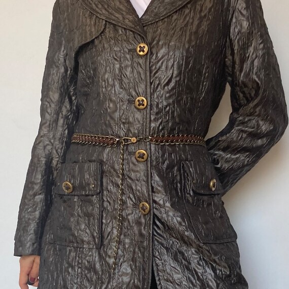 Vintage Woman Dark brown Trench Coat Lightweight se… Gem
