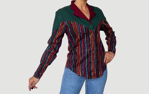 Vintage Woman Western Cotton Blouse by Roughrider… - image 1