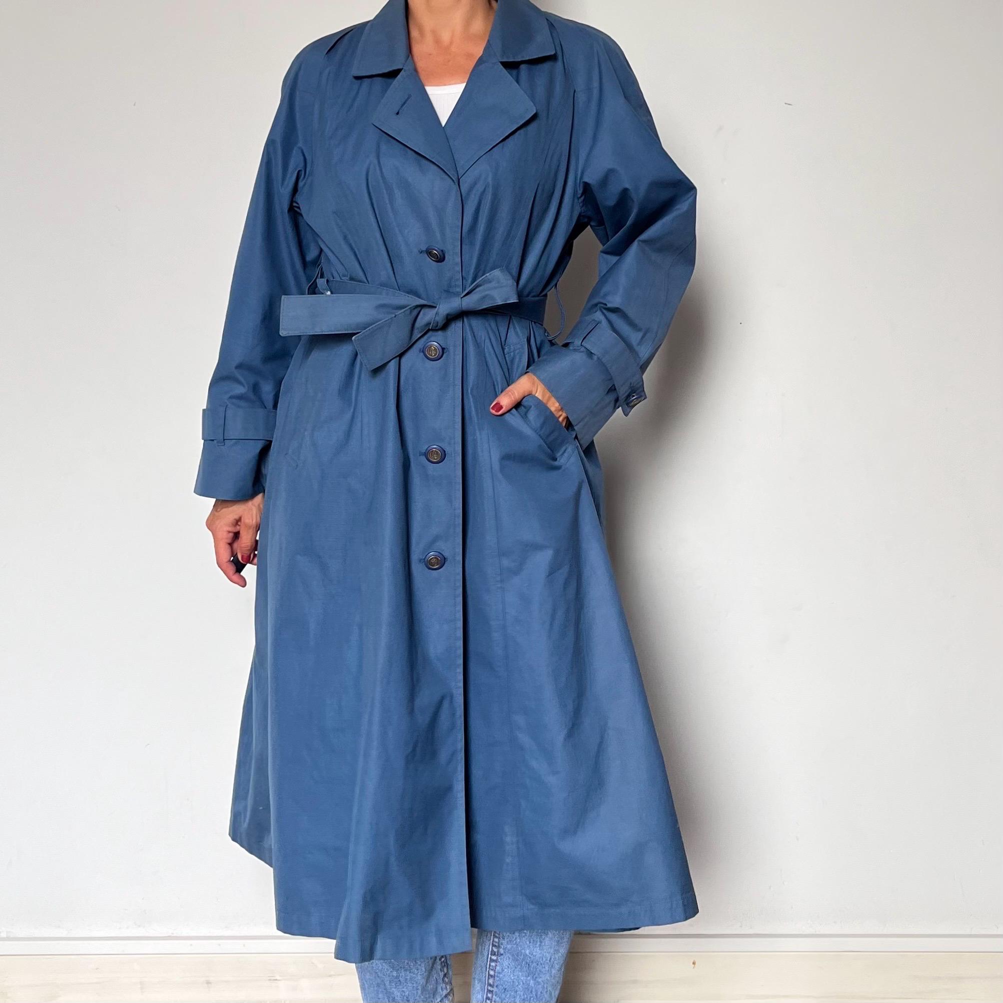Vintage London Fog Trench Coat: Removable Lining, Blue, Size S/M  display picture 1