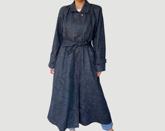 Vintage London Fog Floral Trench Coat - Removable Lining, Size M