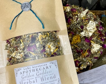 Gold Leaf Yoni Steam (Organic and Homegrown Where Possible, Blessed and Crystal Charged)