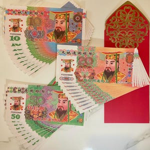 Ancestor Money in Gifting Envelope With Instructions (30 Cleansed, Blessed Notes)