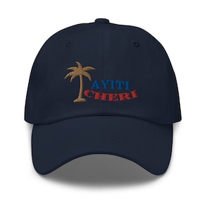 Kapelusz Haiti, Kapelusz Ayiti Cheri, Kapelusz w kolorze flagi Haiti, Kapelusz z palmą Haiti, Czapka dumy Haiti, Kapelusz I Love Haiti, Kapelusz upominkowy/pamiątkowy z Haiti