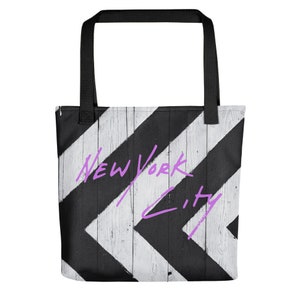 New York Tote Bag, Fancy New York City Bag, Retro New York Bag, Vintage NY Bag, Vintage Stripe bag, I love NY Bag, NY Souvenir bag, Nyc Gift