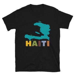 Carte rétro d’Haïti Chemise, Chemise haïtienne vintage, T-shirt coloré Haïti, Haïti rétro, T-shirt unisexe à manches courtes
