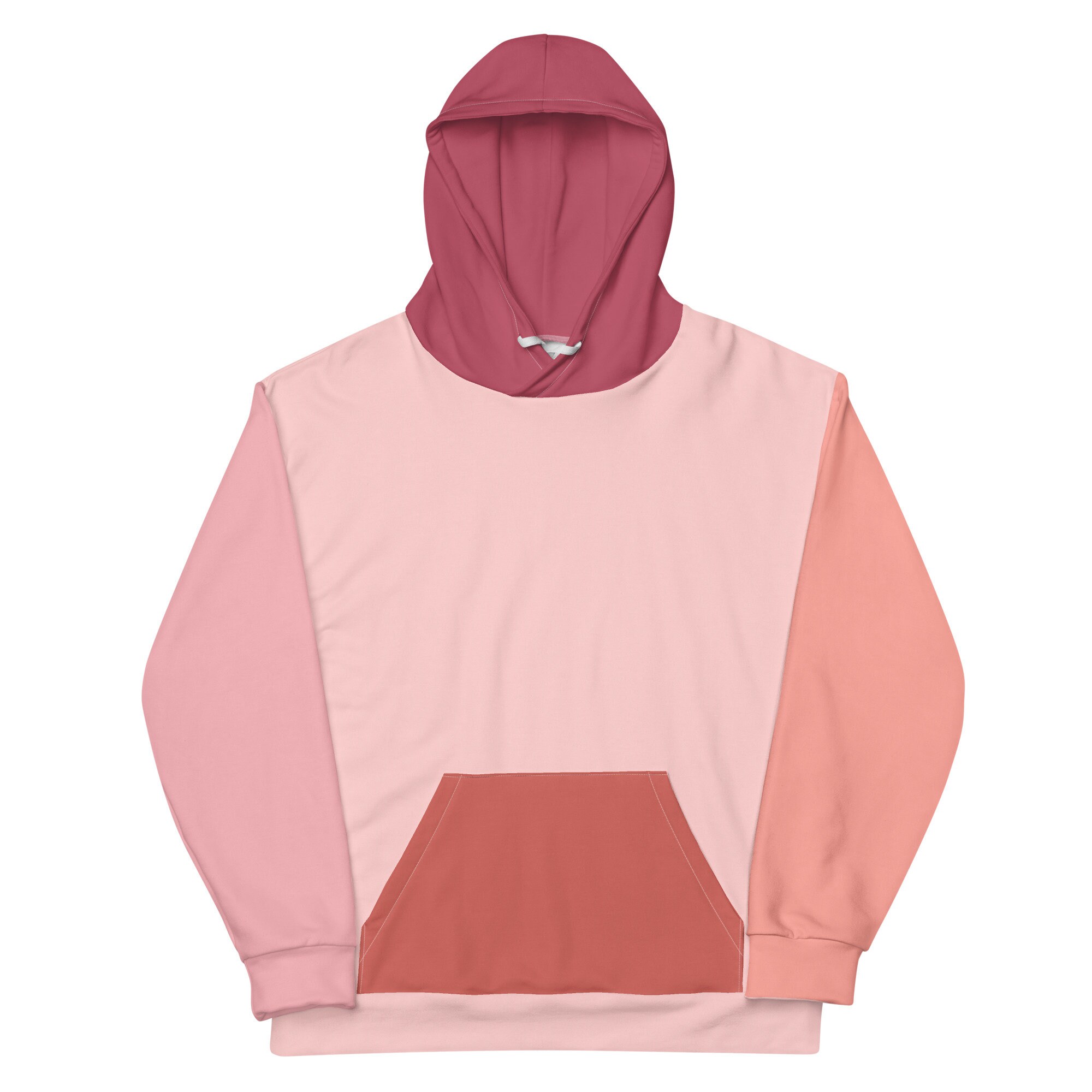 Pastel Color Block Hoodie Light Colored Hoodie Pink Hoodie 80 s