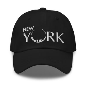 Chapeau de New York, chapeau cadeau de New York, chapeau I Love New York, chapeau NY Skyline, chapeau souvenir de New York, chapeau de Manhattan de New York, chapeau à profil bas, chapeau de papa tendance