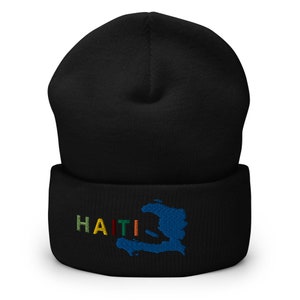 Haiti Manschettenmütze, Haitianische Landkarte Beanie Mütze, Landkarte Von Haiti Beanie Mütze, Haiti Umriss Wintermütze, Haiti Wintermütze, Karte von Haiti Skully