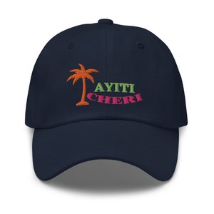 Kapelusz Haiti, kapelusz Ayiti Cheri, tropikalny kapelusz Haiti, czapka Haitian Pride, kocham kapelusz Haiti, kapelusz prezentu Haiti, pamiątka Haiti, kapelusz mody Haiti