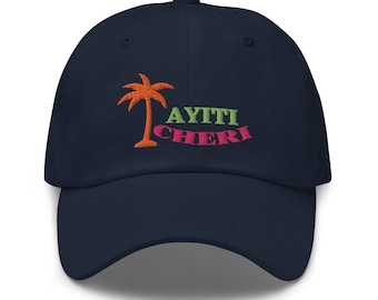 Haiti Hat, Ayiti Cheri Hat, Tropical Haitian Hat, Haitian Pride Cap, I Love Haiti Hat, Haiti Gift Hat, Haiti Souvenir, Haitian Fashion Hat