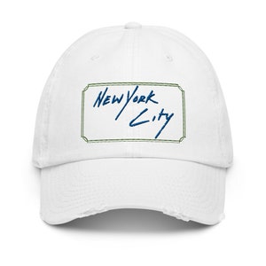 New York City Hat, Simple New York Hat, Distressed New York Cap, NYC Pride Hat, New York Gift Hat, New York Souvenir Cap, Atlantis DADE
