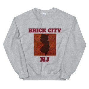 New Jersey Sweatshirt, Brick City NJ Sweater, Newark NJ Sweatshirt, I love NJ Map Sweatshirt, New Jersey Gift Sweatshirt, Unisex Sweatshirt