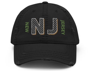 New Jersey Hat, Brick City New Jersey Hat, Newark NJ Hat, New Jersey Pride, Jersey Girl Hat, Loft Brick NJ Hat, NJ Gift Hat, Distressed Hat