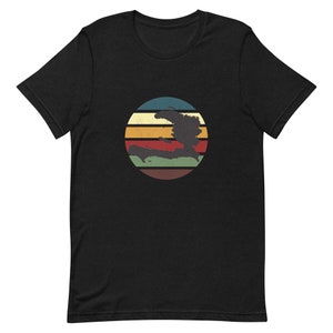 Retro Haiti Shirt, Vintage Haitian Map Shirt, Distressed Haiti Landscape, Colorful Haitian Shirt, Haitian Landscape Map, Unisex t-shirt