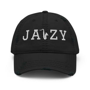 Distressed Jazz Hat, Feeling Jazzy Hat, Jazz Lover Hat, Musician Gift Hat, Jazz Band Hat, Saxophone Hat, Vintage Jazz Hat, Low-Key dad hat