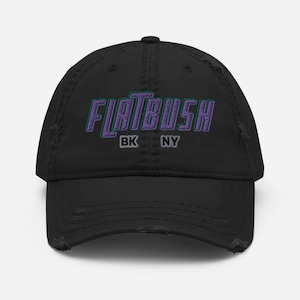 Flatbush Brooklyn Hat, Brooklyn New York Hat, Brooklyn Neighborhood Hat, NY Borough Hat, NY Gift Hat, BK Pride Hat, Colorful Distressed Hat