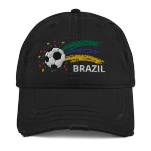 ブラジル コンフェッティ ハット、ブラジル サッカー ハット、ブラジル ゴール ハット、ブラジル フラッグ ハット、ブラジル プライド ハット、ブラジル ギフト ハット、ブラジル ディストレスト ダッド ハット
