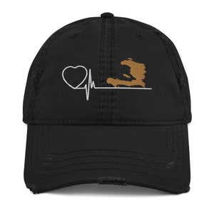 Haiti Map Hat, Haitian Heart Beat Hat, Haiti Geschenkhut, I Love Haiti Fashion Hat, Distressed Haiti Hat, Vintage Haiti Hat, Haiti Souvenir Hat