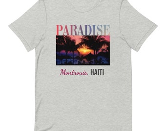 Haiti Shirt, Haiti Beach Shirt, Haiti Vacation Shirt, Haitian Palm Trees Shirt, Haiti Gift Shirt, Haiti Sunset Tee, Gradient Unisex t-shirt