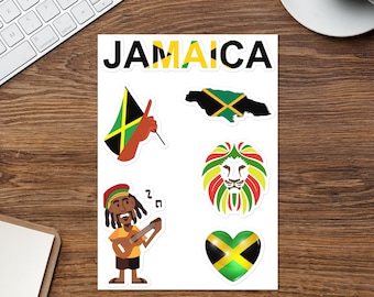 Tuindoek Een reggae embleem met de vlag van Jamaica - 100x100 cm