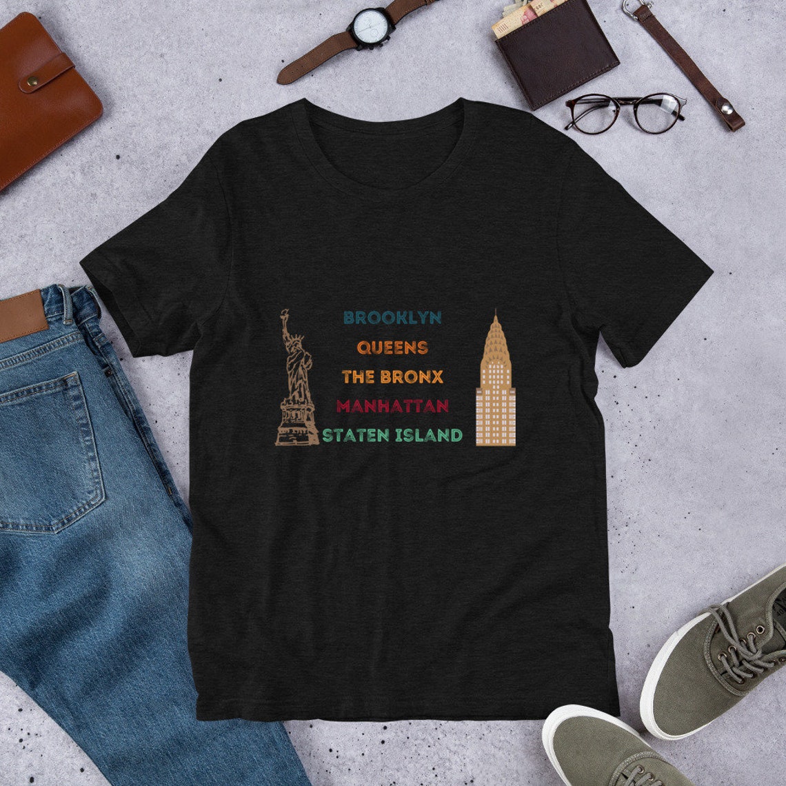 New York 5 Boroughs Shirt Vintage NY City Shirt Brooklyn - Etsy