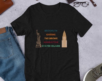 T-shirt New York City Homme – Avan T – Brooklyn Queens Staten Island Bronx – Taille XL