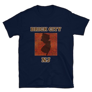 New Jersey Shirt, Brick City NJ Shirt, New Jersey Map Shirt, I love NJ Shirt, New Jersey Geschenk Shirt, Newark NJ, Kurzärmeliges Unisex T-Shirt
