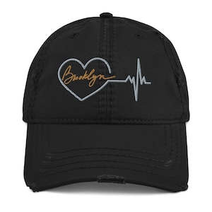 Brooklyn Hat, I HEART Brooklyn Hat, New York Hat, Distressed Hat, Brooklyn Pride Hat, New York Borough, Brooklyn Gift Hat, NY Souvenir Cap