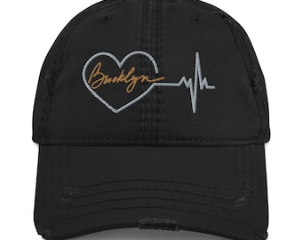 Brooklyn Hat, I HEART Brooklyn Hat, New York Hat, Distressed Hat, Brooklyn Pride Hat, New York Borough, Brooklyn Gift Hat, NY Souvenir Cap