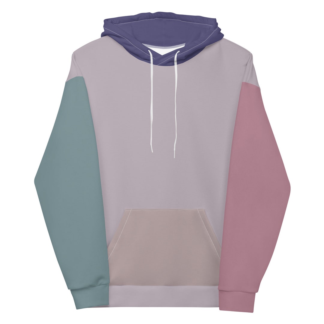 Soft Color Block Hoodie Light Colored Hoodie Mixed Colored Hoodie Multi Color Sweatshirt 90 s Vibe Hoodie Retro Unisex Hoodie Etsy