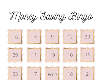 Paquete de bingo para ahorrar dinero, 5 versiones incluidas con cantidades variadas
