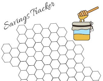 Rastreador de ahorros de abejas melíferas, desafío de ahorro de dinero imprimible