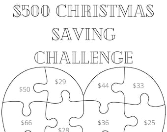 Reto de ahorro de dinero imprimible, ahorra 500 en 14 semanas