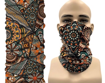 Unisex adultos cuello gaiter protección máscara facial - Marrakesh cara cubierta máscara gaiter – cubierta de cara transpirable - diadema y cabeza envoltura Balaclava