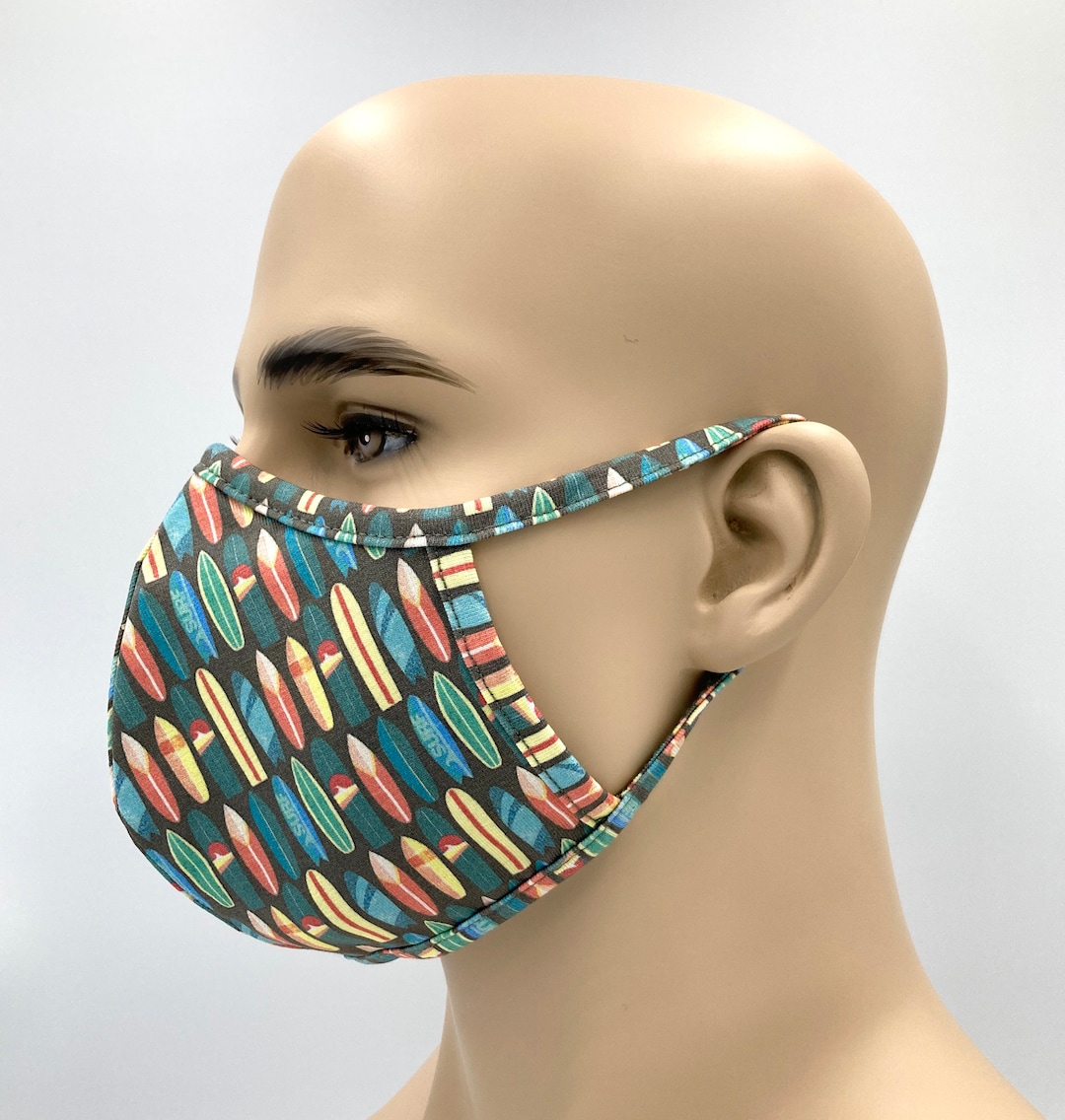 Breathable Organic Cotton Face Mask With Filter Pocket Reusable Unisex