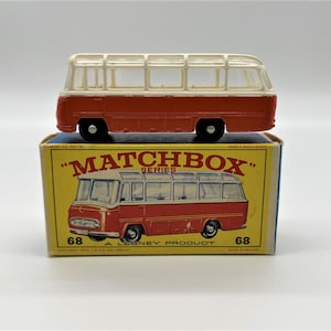 Matchbox Lesney No 68, Mercedes Coach, Mint Condition With Original Box, 1966 Collectible Made in England, Matchbox Diecast 1/90
