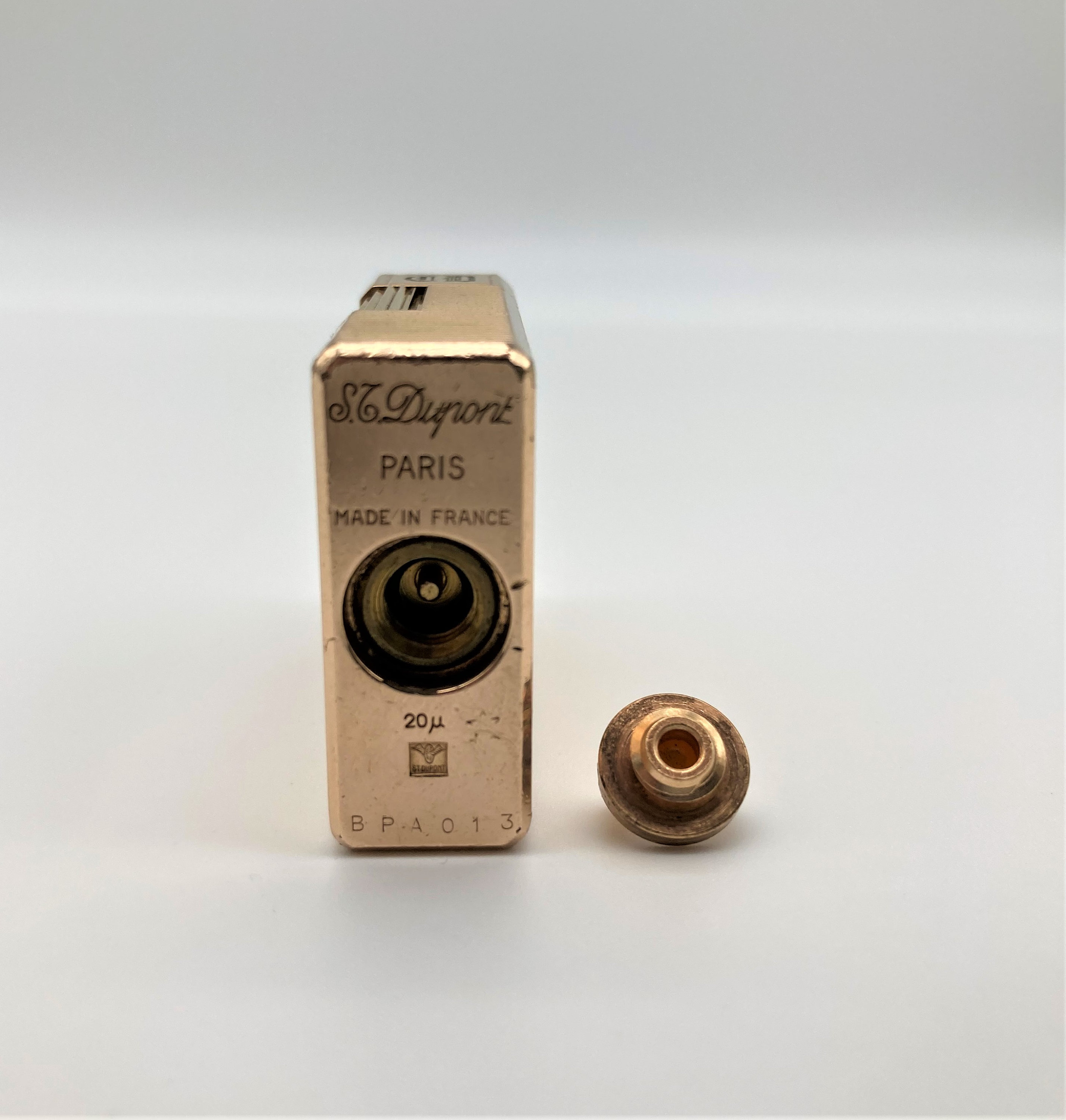 S.T. DUPONT Small Ligne 1 BR Type in 20μ Gold Plated Vintage 