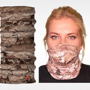 Unisex volwassenen nek Gaiter Protection Face Mask - Cave Paint Face Cover Mask Gaiter - Ademend gezichtsmasker - Hoofdband en Head Wrap Balaclava