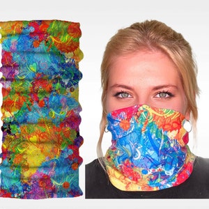 Unisex Adults Neck Gaiter Protection Face Mask – Palette Face Cover Mask Gaiter – Breathable Face Cover - Headband and Head Wrap Balaclava