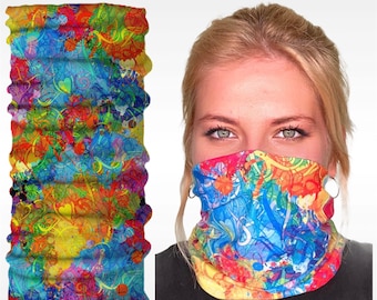 Unisex Vuxna Halsduk Skyddande Ansiktsmask – Palett Ansiktsskydd Mask Gaiter – Andningsbart Ansiktsskydd - Pannband och Huvudband Balaklava
