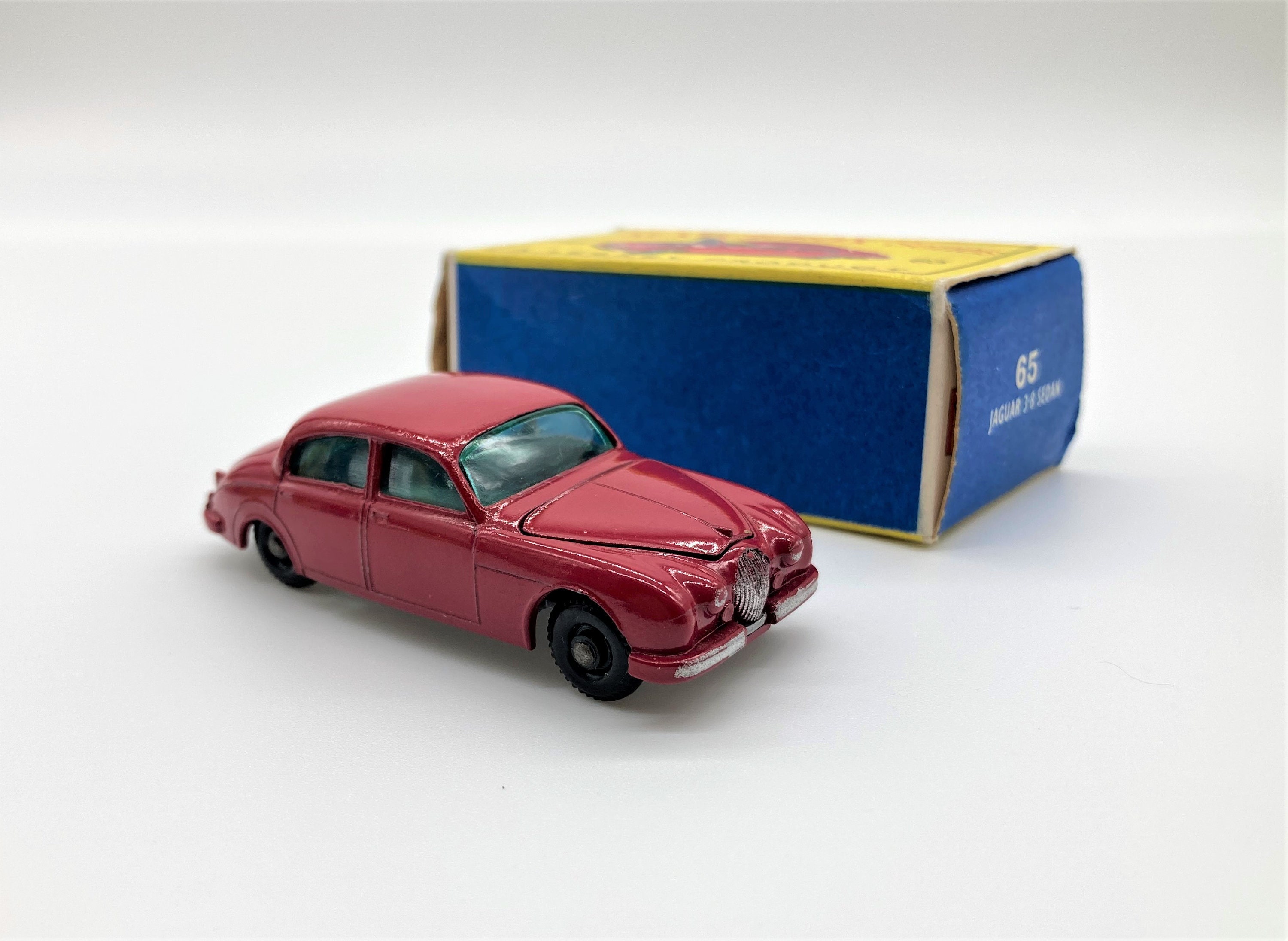 Vintage Lesney Jaguar 3.4 Litre Matchbox Car No. 65 Made In