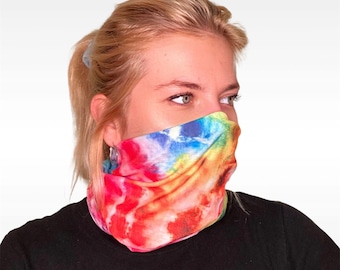 Unisex Kids Adults Neck Gaiter Protection Face Mask – Breathable Face Cover – Tie Dye Face Cover Mask Gaiter – Headband -  Balaclava