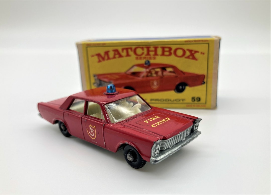 Matchbox Lesney No 59, Ford Galaxie Fire Chief Car, Mint Conditon With  Original Box, 1966 Collectible Made in England, Matchbox Diecast 1/73 - Etsy